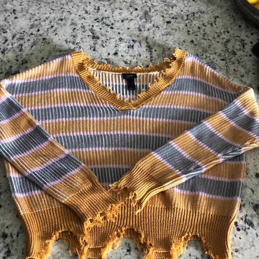 A yellow sweater